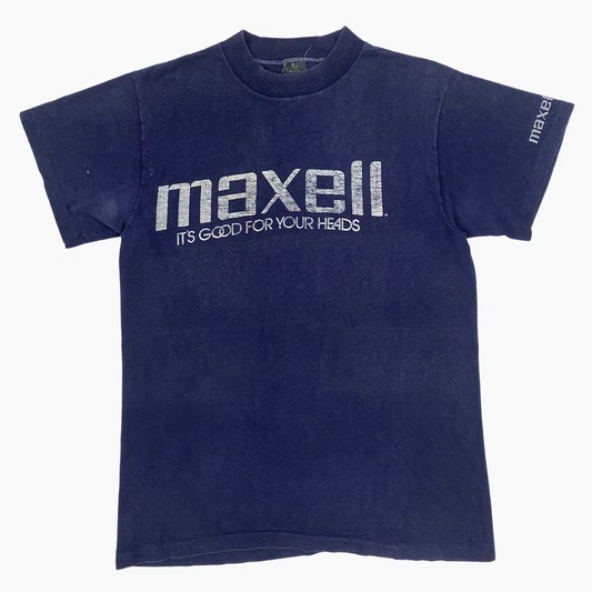 EARLY 80S MAXELL 'IT'S GOOD FOR YOUR HEADS' T-SHIRT | M