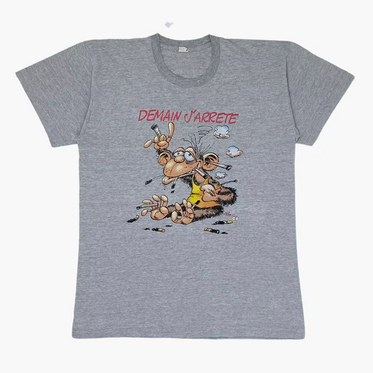 90S DEMAIN J'ARRETE SMOKING MONKEY T-SHIRT | L