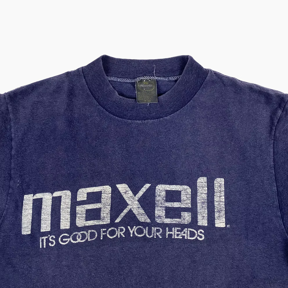 EARLY 80S MAXELL 'IT'S GOOD FOR YOUR HEADS' T-SHIRT | M