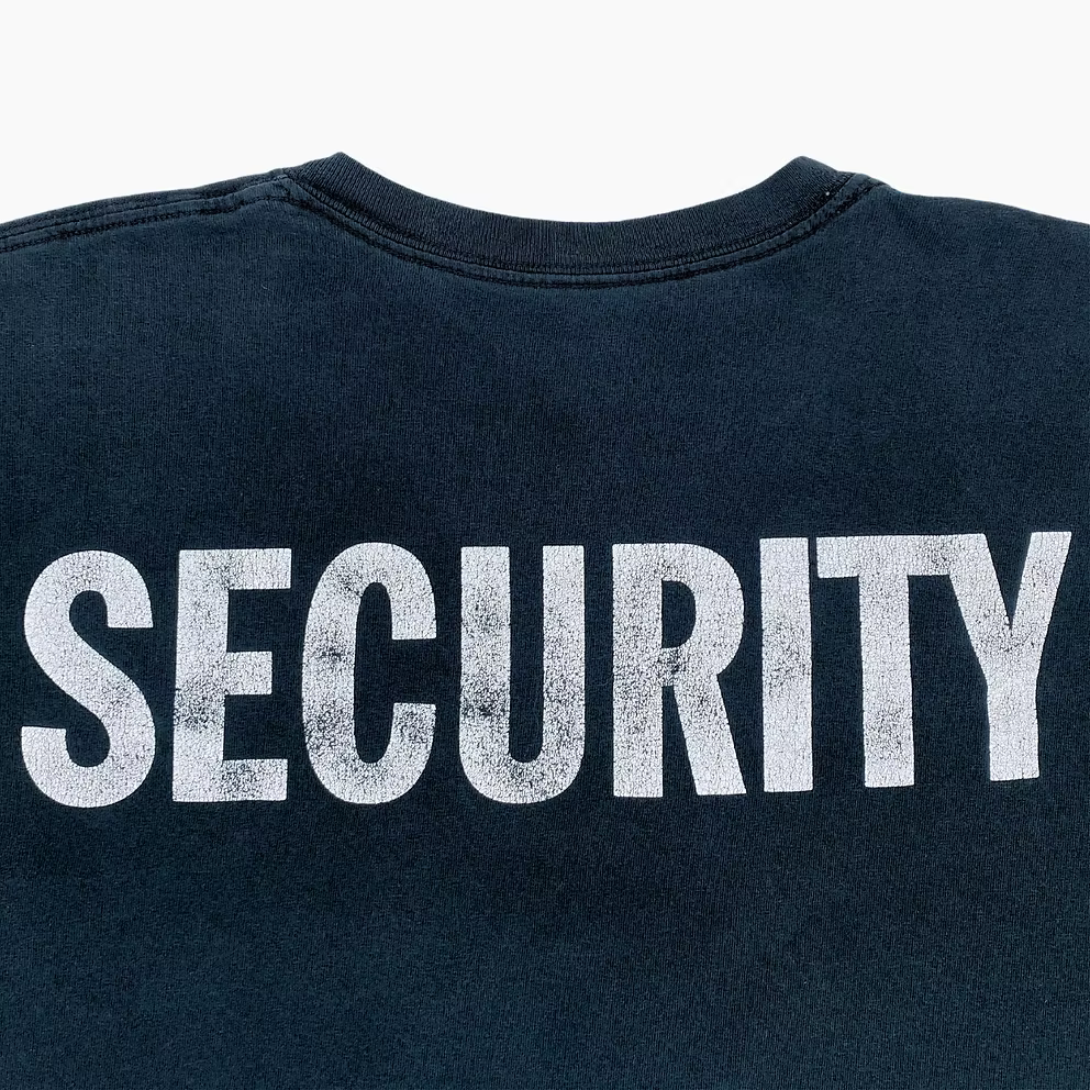 LATE 90S JERRY SPRINGER SHOW STAFF SECURITY T-SHIRT | L