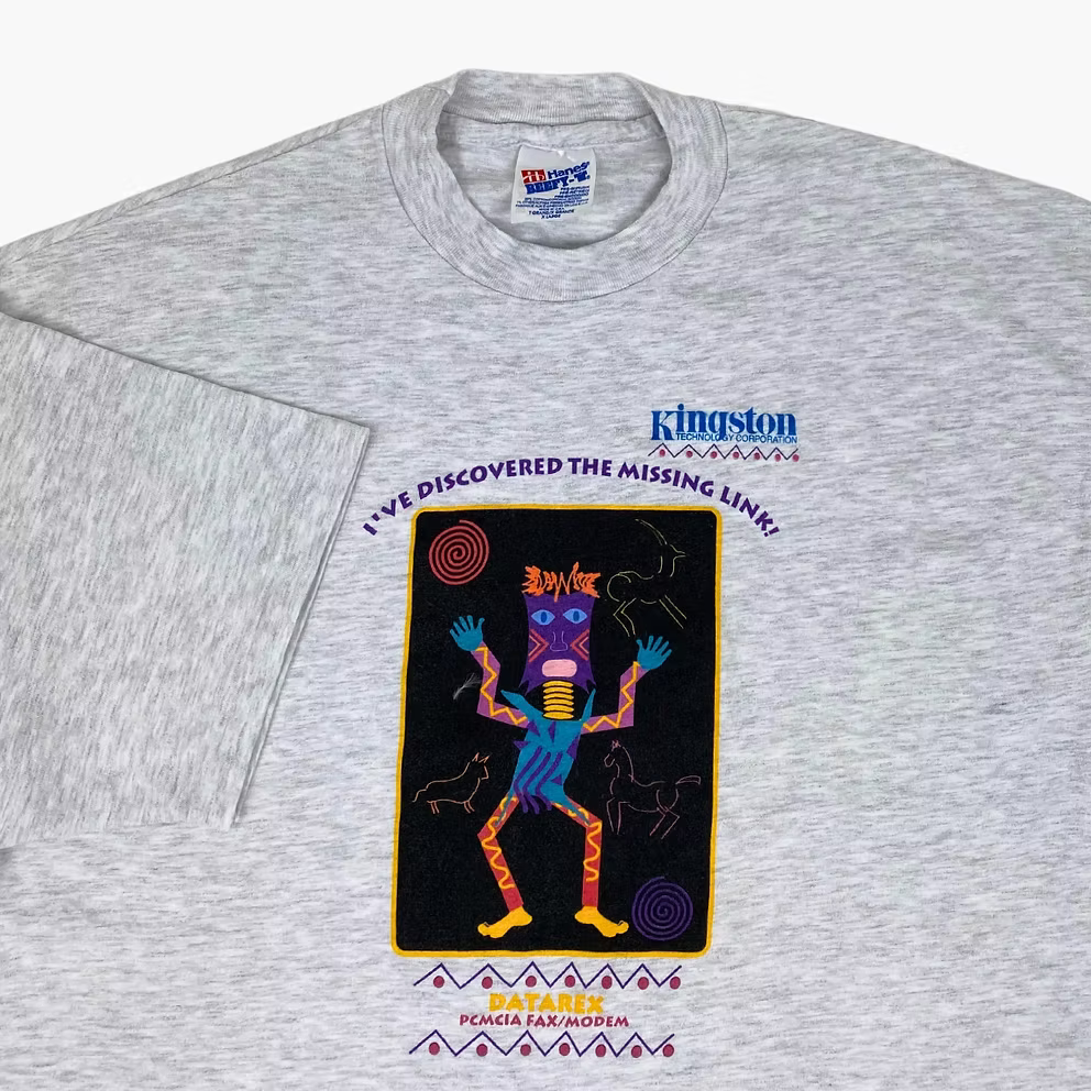 90S KINGSTON "I'VE DISCOVERED THE MISSING LINK "T-SHIRT | XL