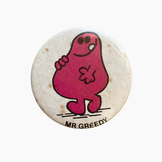 1976 MR GREEDY PIN BADGE