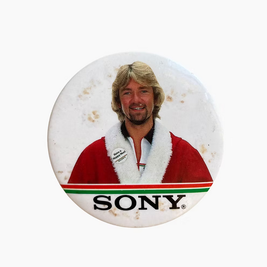 90S SONY "HAVE A HAPPY NOEL"PIN BADGE