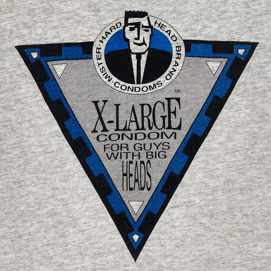 90S "CONDOM FOR GUYS WITH BIG HEADS" T-SHIRT